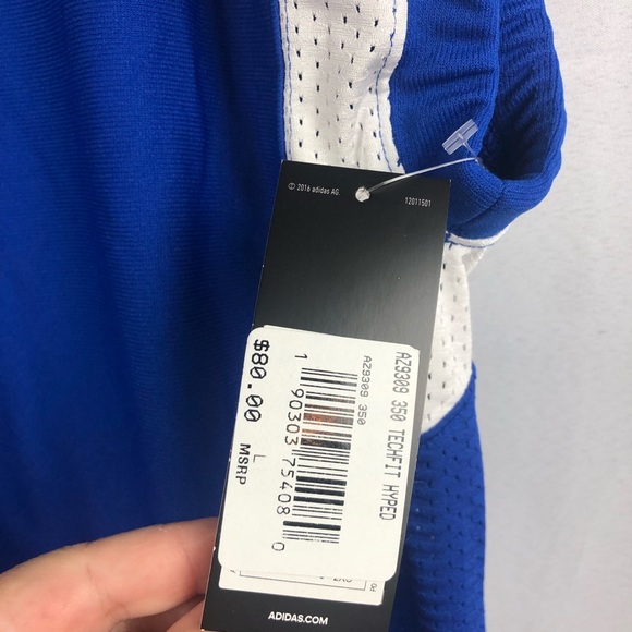 NWT adidas Men's Techfit Hyped Football Jersey szL - Picture 6 of 9